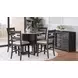 Altamonte Brushed Gray 48" Round Glass Top Counter Height Dining Table