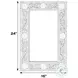 Vivienne White And Green Bone Wall Mirror