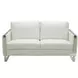 Constantin White Leather Loveseat