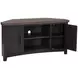 Ashford Black and Brown 1 Shelf 50" Corner TV Cart