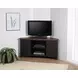 Ashford Black and Brown 1 Shelf 50" Corner TV Cart