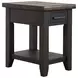 Ashford Black and Brown 1 Drawer Rectangular Chairside Table