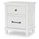 Flatiron Aged White 2 Drawer Nightstand with USB Charging
