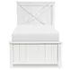 Flatiron Aged White Twin Panel Bed