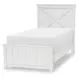 Flatiron Aged White Twin Panel Bed
