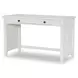 Flatiron Aged White 48" Vanity Desk with USB Charging