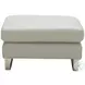 Constantin Light Grey Leather Ottoman