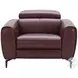Lorenzo Merlot Italian Leather Recliner