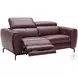 Lorenzo Merlot Italian Leather Reclining Loveseat