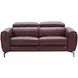 Lorenzo Merlot Italian Leather Reclining Loveseat