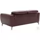 Lorenzo Merlot Italian Leather Reclining Loveseat