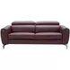 Lorenzo Merlot Italian Leather Reclining Sofa