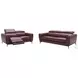 Lorenzo Merlot Italian Leather Reclining Loveseat