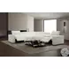 Picasso White Top Grain Leather Power Reclining Sectional
