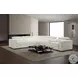 Picasso White Top Grain Leather Power Reclining Sectional