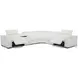 Picasso White Top Grain Leather Power Reclining Sectional