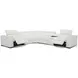 Picasso White Top Grain Leather Power Reclining Sectional