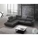 Davenport Slate Grey Top Grain Leather LAF Sectional