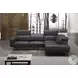 Davenport Slate Grey Top Grain Leather RAF Sectional