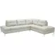 Leonardo Silver Grey Chaise RAF Sectional