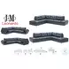Leonardo Blue Chaise LAF Sectional