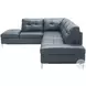 Leonardo Blue Chaise LAF Sectional