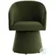 Ettara Moss Green Swivel Arm Chair