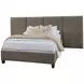 Joinery Espresso Oak and Brindle Gray Performance Fabric Queen Upholstered Wall Panel Bed