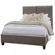 Joinery Espresso Oak and Brindle Gray Performance Fabric Queen Upholstered Panel Bed