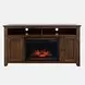 Bakersfield Distressed Brown 60" TV Stand with Electric Fireplace