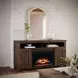 Bakersfield Distressed Brown 60" TV Stand with Electric Fireplace