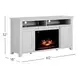 Bakersfield Distressed Brown 60" TV Stand with Electric Fireplace