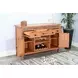 Willow Nest Natural Slate Beige Wood 3 Door Buffet