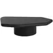 Della Black Free Form Large Concrete Top Outdoor Cocktail Table