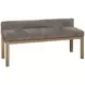 Joinery Natural Oak and Brindle Gray Performance Fabric Upholstered Bed Bench