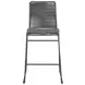 Kai Charcoal And Gunmetal Upholstered Bar Stool Set of 2