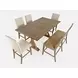 Carlyle Crossing Medium Brown Upholstered 6 Piece Counter Height Dining Set with Bench
