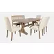 Carlyle Crossing Medium Brown Upholstered 6 Piece Dining Set with Bench