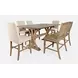 Carlyle Crossing Medium Brown Upholstered 6 Piece Counter Height Dining Set with Bench