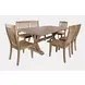 Carlyle Crossing Medium Brown 6 Piece Dining Set with Bench