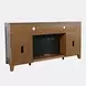 Fairview Oak Dark Brown TV Stand with Electric Fireplace