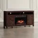 Fairview Oak Dark Brown TV Stand with Electric Fireplace