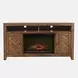 Fairview Oak Dark Brown TV Stand with Electric Fireplace