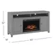 Fairview Oak Dark Brown TV Stand with Electric Fireplace