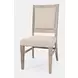 Fairview Ash and Beige Upholstered 7 Piece Dining Set with Nailhead Trim