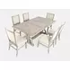 Fairview Ash and Beige Upholstered 7 Piece Dining Set with Nailhead Trim
