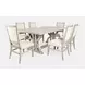 Fairview Ash and Beige Upholstered 7 Piece Dining Set with Nailhead Trim