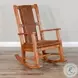 Crimson Ridge Rustic Oak Rocking Chair