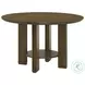 Ottowa Brown 47" Round Dining Room Set with Shelf