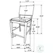 Ottowa Brown Upholstered Counter Height Stool Set of 2